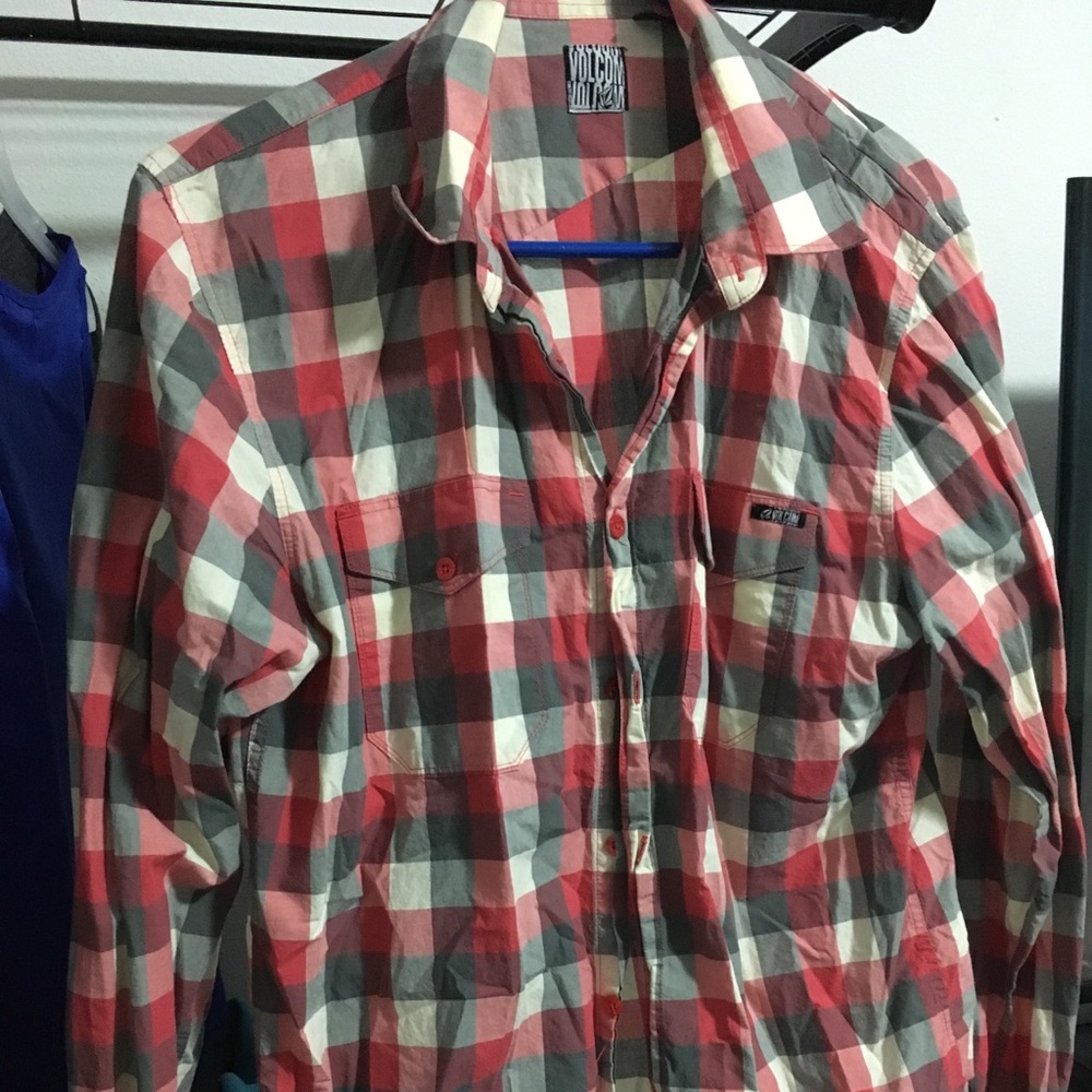 Volcom plaid dress shirt